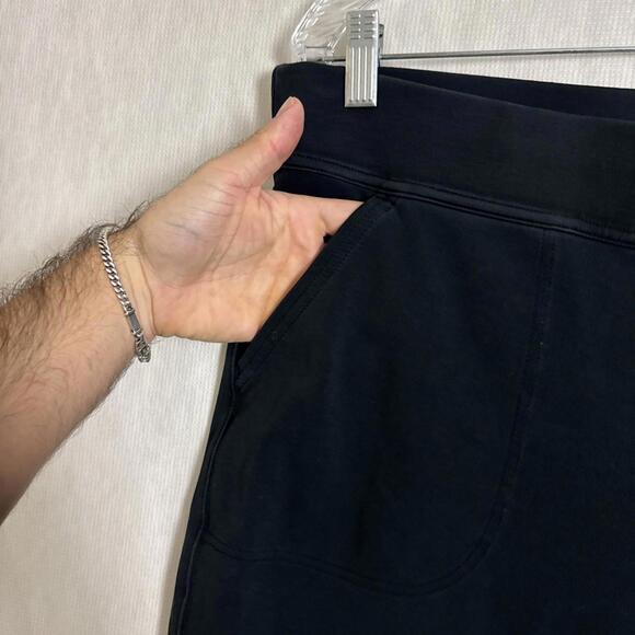 Duluth Trading Women’s Large Lx31 Black NoGA Naturale Cotton Knit Pants - Picture 5 of 12